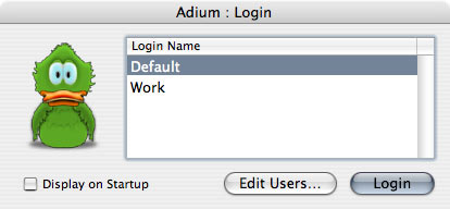 adium profile selection